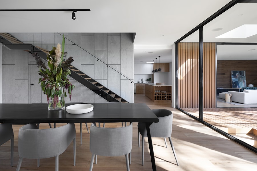 Open-plan living and dining area after a full home renovation